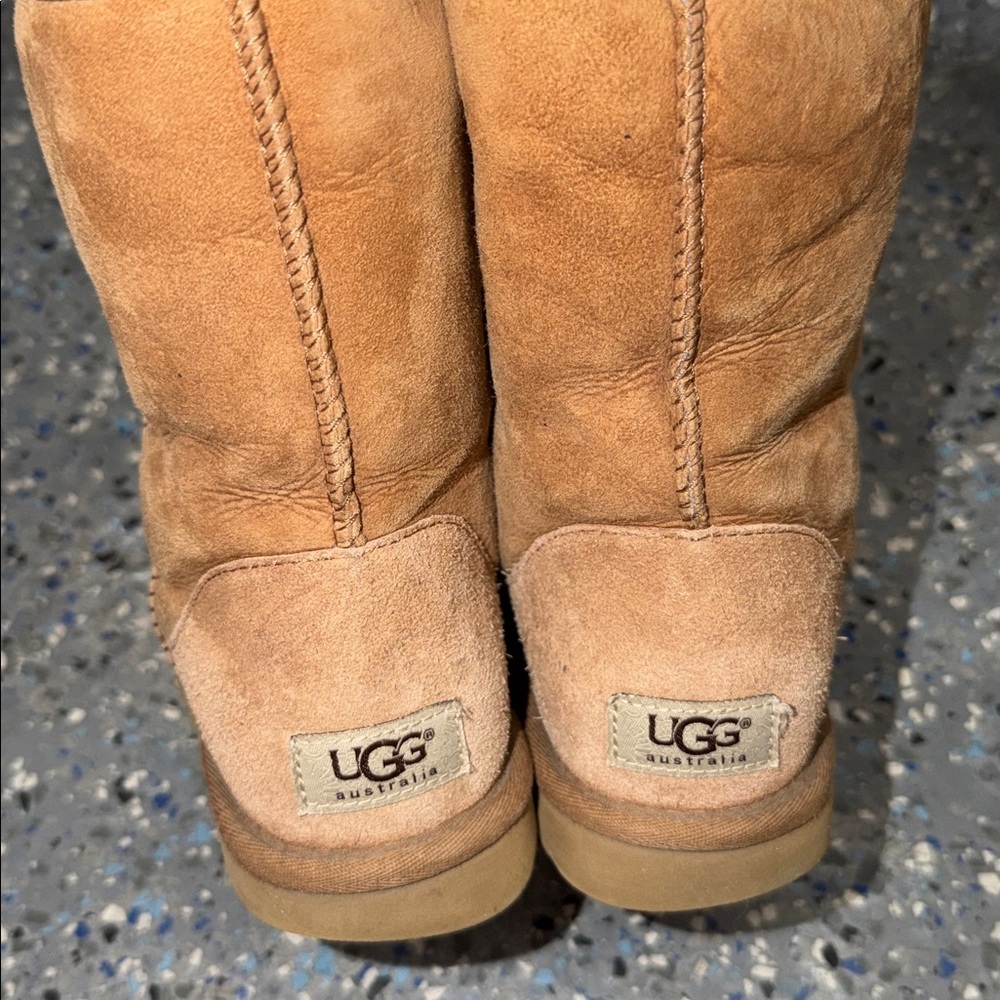 UGG Australia Oatmeal Waterproof Winter Boots Size 7 - Picture 4 of 7